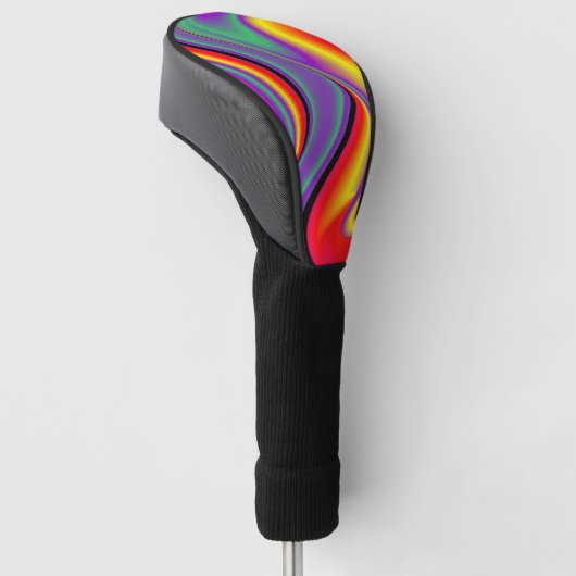 Magic of Colors Abstract 3D Rainbowart Golfheadcover (Schuin)