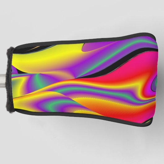 Magic of Colors Abstract 3D Rainbowart Golfheadcover (Voorkant)