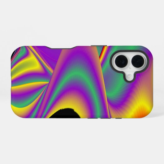 Magic of Colors Abstract 3D Rainbowart iPhone 16 Hoesje (Achterkant horizontaal)
