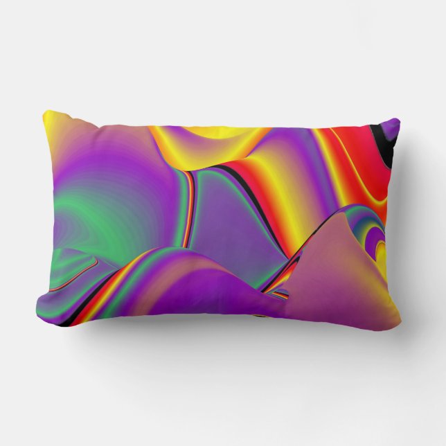 Magic of Colors Abstract 3D Rainbowart Kussen (Voorkant)