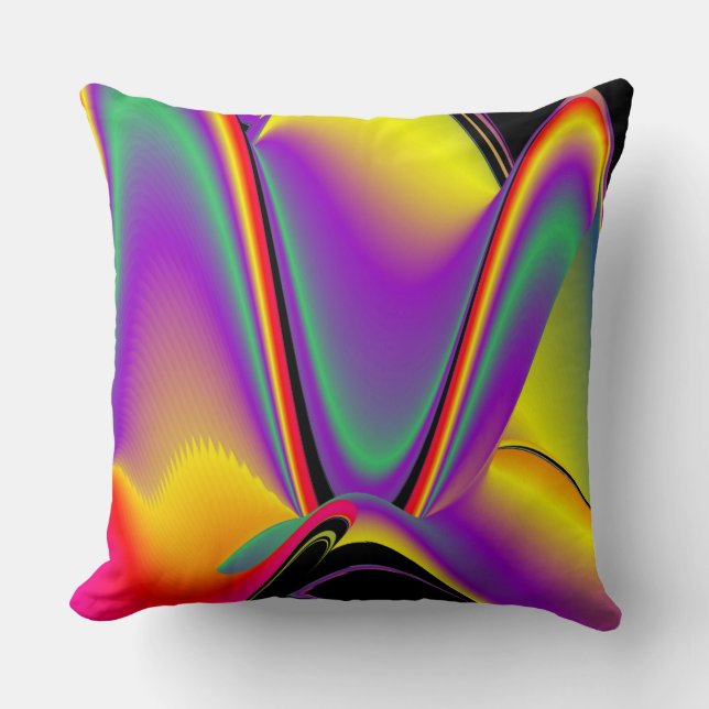 Magic of Colors Abstract 3D Rainbowart Kussen (Voorkant)
