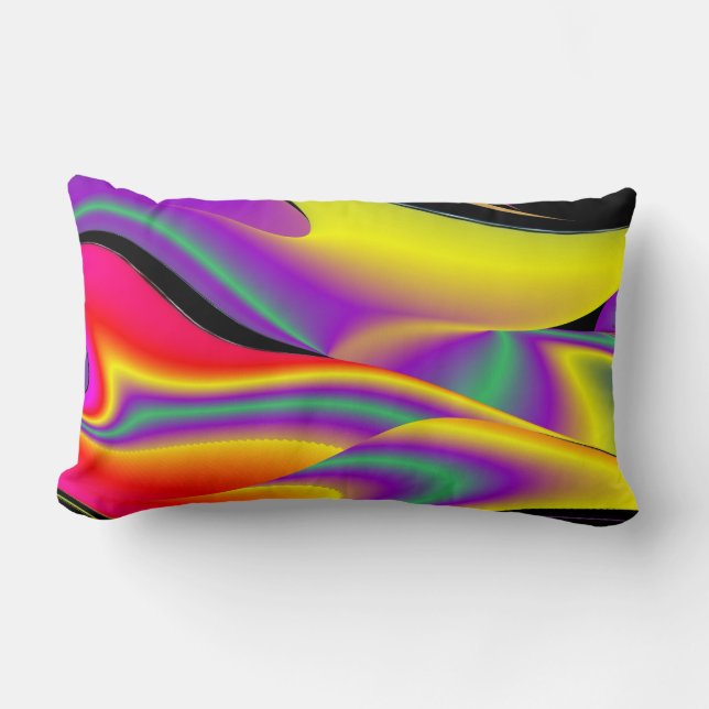 Magic of Colors Abstract 3D Rainbowart Kussen (Voorkant)