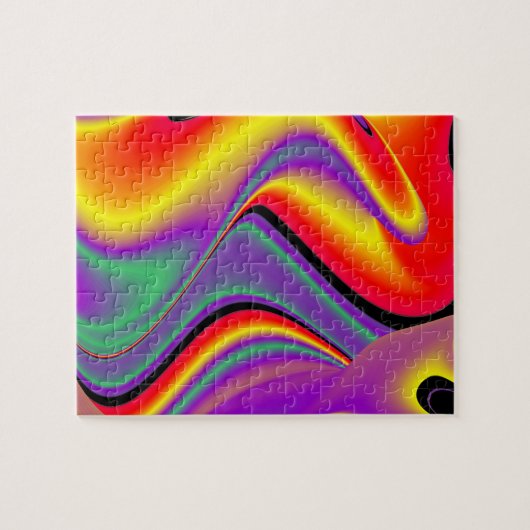 Magic of Colors Abstract 3D Rainbowart Legpuzzel (Horizontaal)