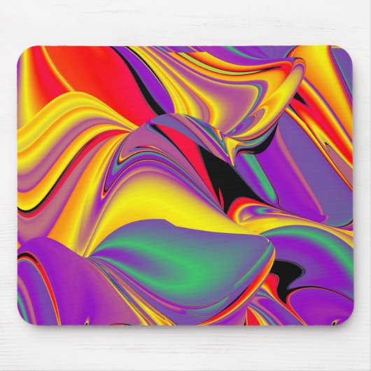 Magic of Colors Abstract 3D Rainbowart Muismat (Voorkant)