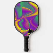 Magic of Colors Abstract 3D Rainbowart Pickleball Paddle (Achterkant)