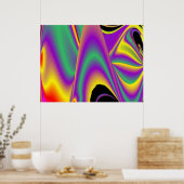 Magic of Colors Abstract 3D Rainbowart Poster (Keuken)