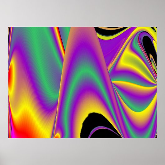 Magic of Colors Abstract 3D Rainbowart Poster (Voorkant)