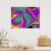 Magic of Colors Abstract 3D Rainbowart Poster (Keuken)