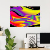 Magic of Colors Abstract 3D Rainbowart Poster (Thuiskantoor)