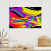 Magic of Colors Abstract 3D Rainbowart Poster (Keuken)