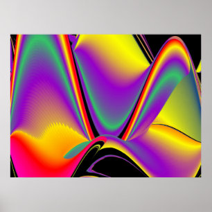 Magic of Colors Abstract 3D Rainbowart Poster
