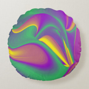 Magic of Colors Abstract 3D Rainbowart Rond Kussen