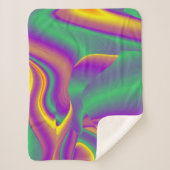 Magic of Colors Abstract 3D Rainbowart Sherpa Deken (Voorkant)