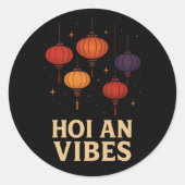 Magic of Hoi An – Lantern Art  Ronde Sticker (Voorkant)