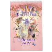 Magic of the Unicorns Calendar 2021 Kalender (Hoes)