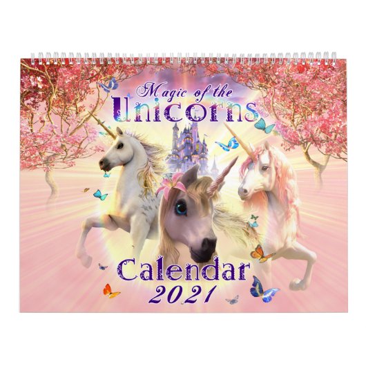 Magic of the Unicorns Calendar 2021 Kalender (Hoes)