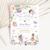 Magic ONE Paarse Roze Sprookjesvlinder Verjaardag Kaart