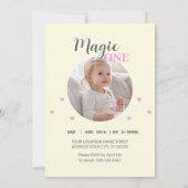 Magic One Unicorn 1e verjaardag Kaart (Achterkant)