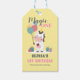 Magic One Unicorn 1st Birthday Cadeaulabel