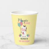 Magic One Unicorn 1st Birthday Papieren Bekers (Voorkant)
