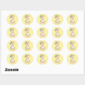 Magic One Unicorn 1st Birthday Ronde Sticker (Vel)