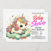 Magic Online Custom Eenhoorn Baby shower Kaart (Voorkant / Achterkant)
