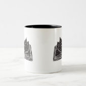 Magic Open Spellbook – Stars and Wizardry Tweekleurige Koffiemok (Center)