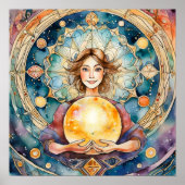 Magic Orbs Spiritualiteit Mystiek One Soul Kosmisc Poster (Voorkant)
