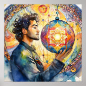 Magic Orbs Spiritualiteit Mystiek One Soul Kosmisc Poster (Voorkant)