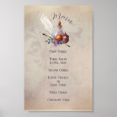 Magic Owl Baby shower Menu Poster (Voorkant)