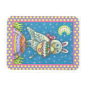 MAGIC OWL & EASTER BASKET, HOLIDAY BIRD MAGNET MAGNEET (Horizontaal)