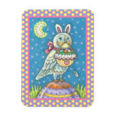 MAGIC OWL & EASTER BASKET, HOLIDAY BIRD MAGNET MAGNEET (Verticaal)