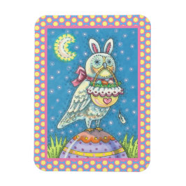 MAGIC OWL & EASTER BASKET, HOLIDAY BIRD MAGNET MAGNEET