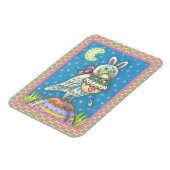 MAGIC OWL & EASTER BASKET, HOLIDAY BIRD MAGNET MAGNEET (Linkerzijde)