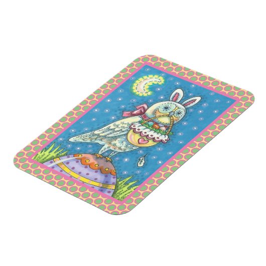MAGIC OWL & EASTER BASKET, HOLIDAY BIRD MAGNET MAGNEET (Linkerzijde)