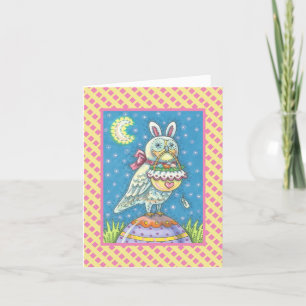 MAGIC OWL & EASTER BASKET WENSKAART Verse Feestdagen Kaart
