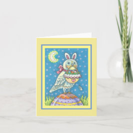 MAGIC OWL & EASTER BASKET WENSKAART Verse Feestdagen Kaart
