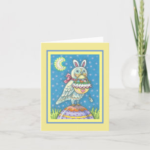 MAGIC OWL & EASTER BASKET WENSKAART Verse Feestdagen Kaart