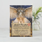 Magic Owl Mail Letter voor een Wizard Baby shower Kaart (Staand voorkant)