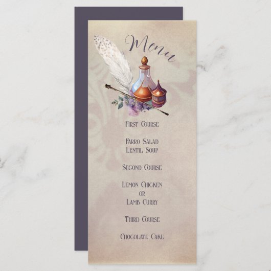 Magic Owl Party Flat Menu (Voorkant / Achterkant)