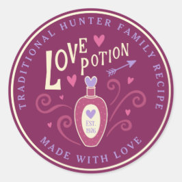 Magic Paars Love Potion Valentijnse Sticker