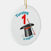 Magic Party 1st Birthday Keramisch Ornament (Rechts)