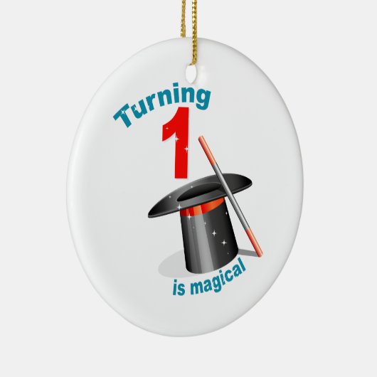 Magic Party 1st Birthday Keramisch Ornament (Rechts)