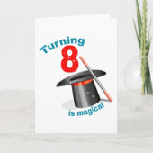 Magic Party 8th Birthday Kaart (Voorkant)
