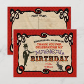 Magic Party Bedankt Briefkaart (Voorkant / Achterkant)