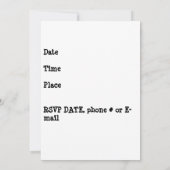 Magic Party Kaart (Achterkant)