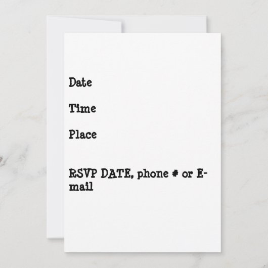 Magic Party Kaart (Achterkant)