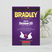 Magic Party Magic Show Uitnodiging (Staand voorkant)