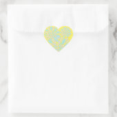 Magic Pastel Colour Flower Petals magische verfkle Hart Sticker (Tas)