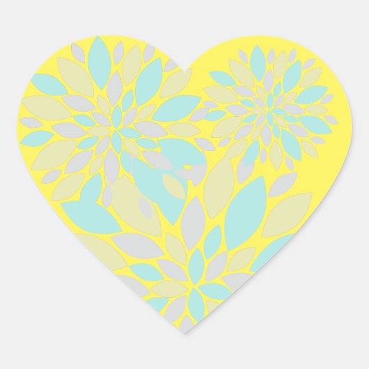 Magic Pastel Colour Flower Petals magische verfkle Hart Sticker (Voorkant)